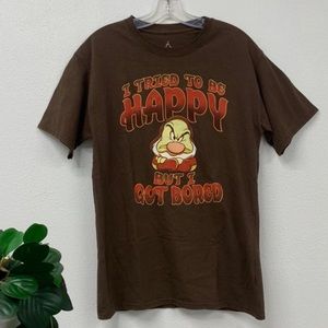 Grumpy Disney Graphic Tee “I Tried To Be Happy But I Got Bored” Disney by Hanes